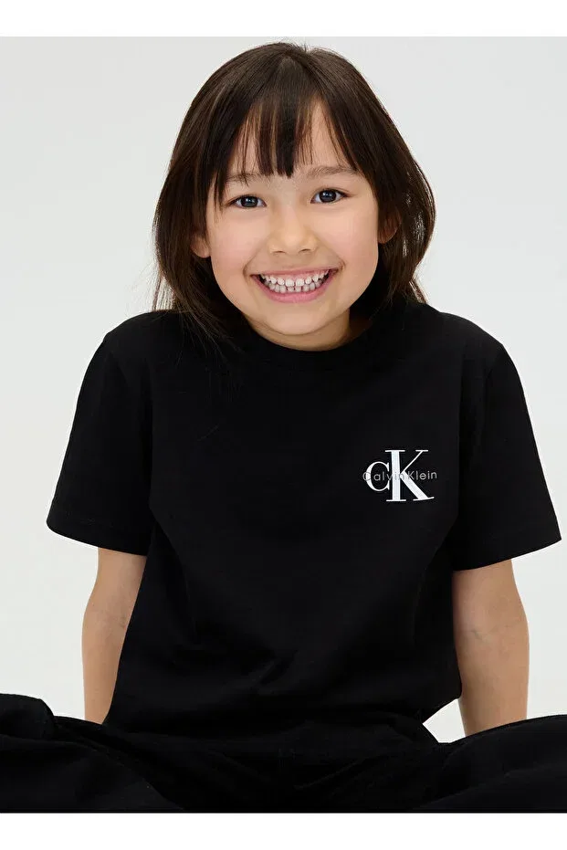 Детская футболка с принтом Calvin Klein, Black — фото 4