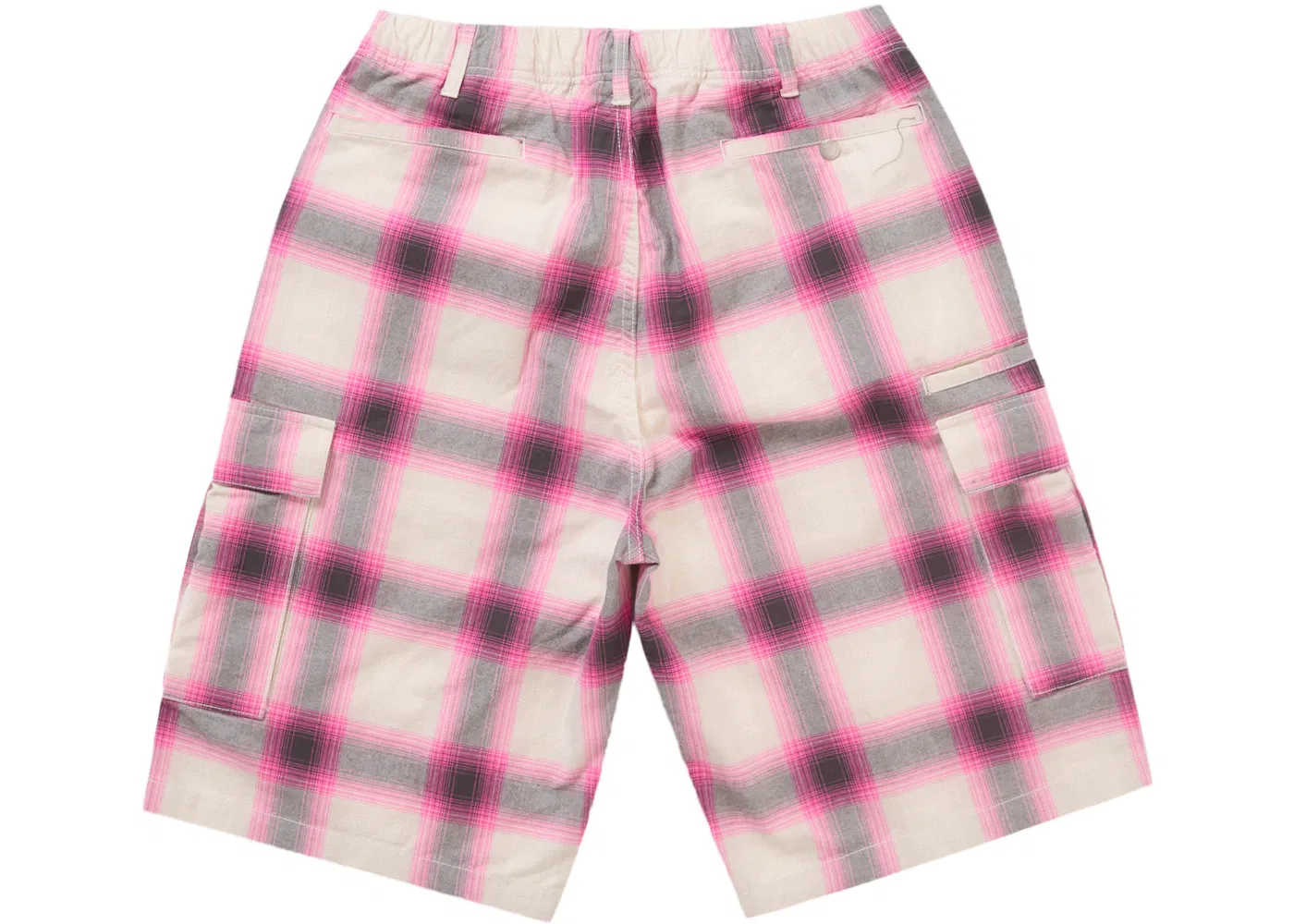 Мужские шорты карго с принтом Shadow Plaid Supreme, Pink — фото 2