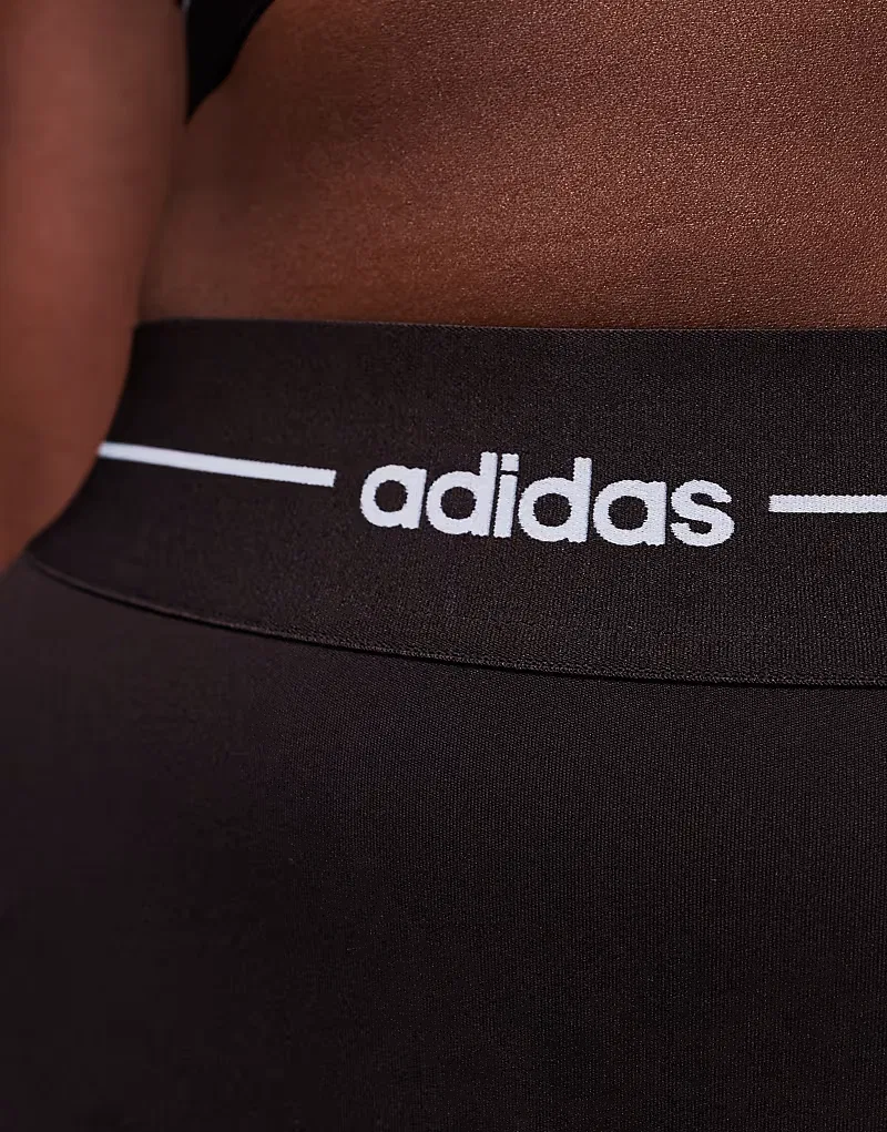 Леггинсы Adidas Training Hyperglam с прямым кроем, кофейно-коричневый — фото 3