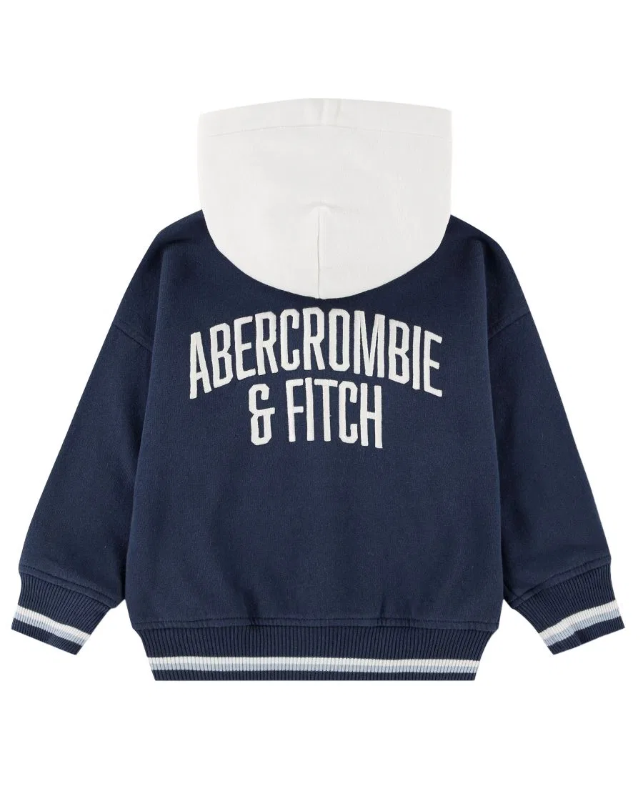 Детская куртка-бомбер из флиса с логотипом abercrombie kids, Mood Indigo — фото 2