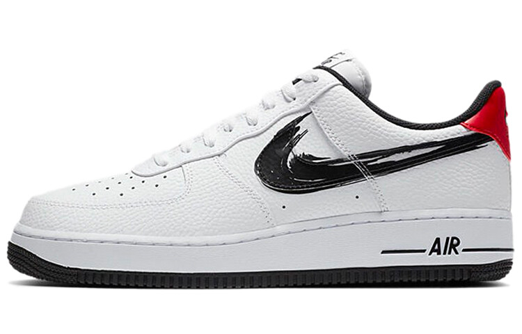 

Кроссовки Nike Air Force 1 Low Brushstroke, белый/черный, Черный;серый, Кроссовки Nike Air Force 1 Low Brushstroke, белый/черный