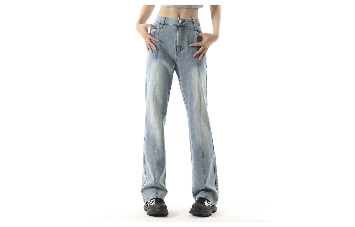 Детские джинсы умеренного клеша Unisex Moderate Flared Pants MIIOW