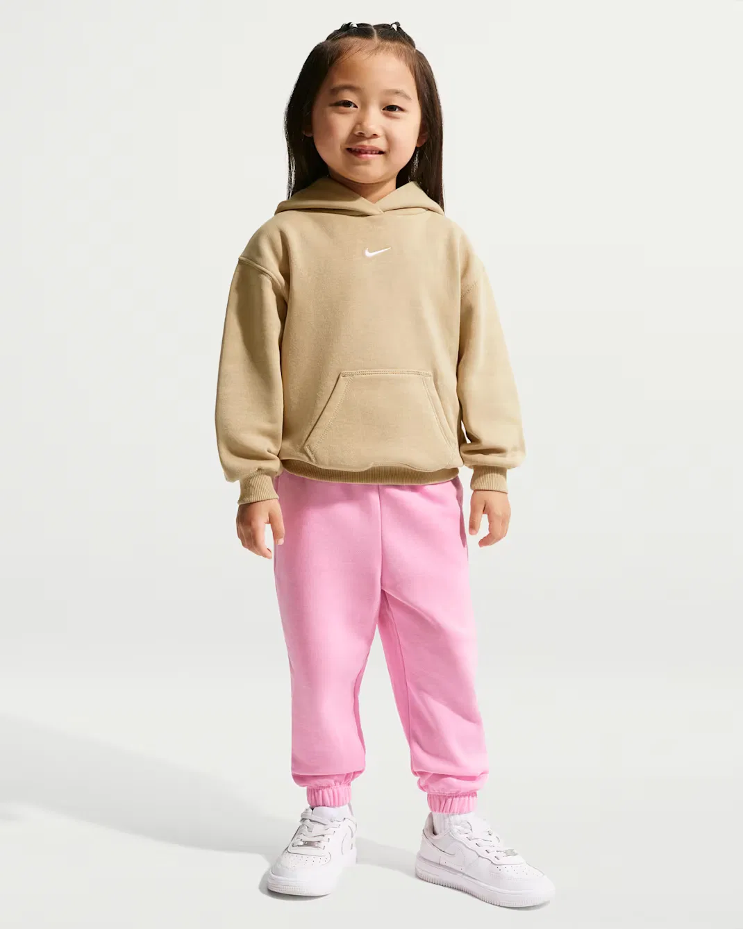 Детская флисовая толстовка с капюшоном от Toddler Studio Nike Sportswear, Linen — фото 4