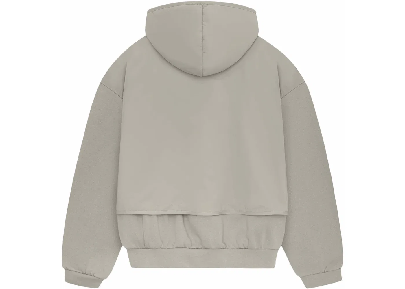 Мужской свитер из нейлонового флиса с капюшоном Essentials Nylon Fleece Hooded Sweater Fear of God, Seal/Seal — фото 2