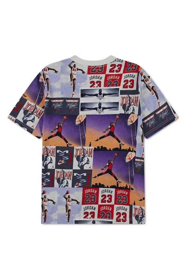 Детская футболка для девочек с принтом Nike Jordan Posterized Air Nike Kids, Multicolor — фото 2