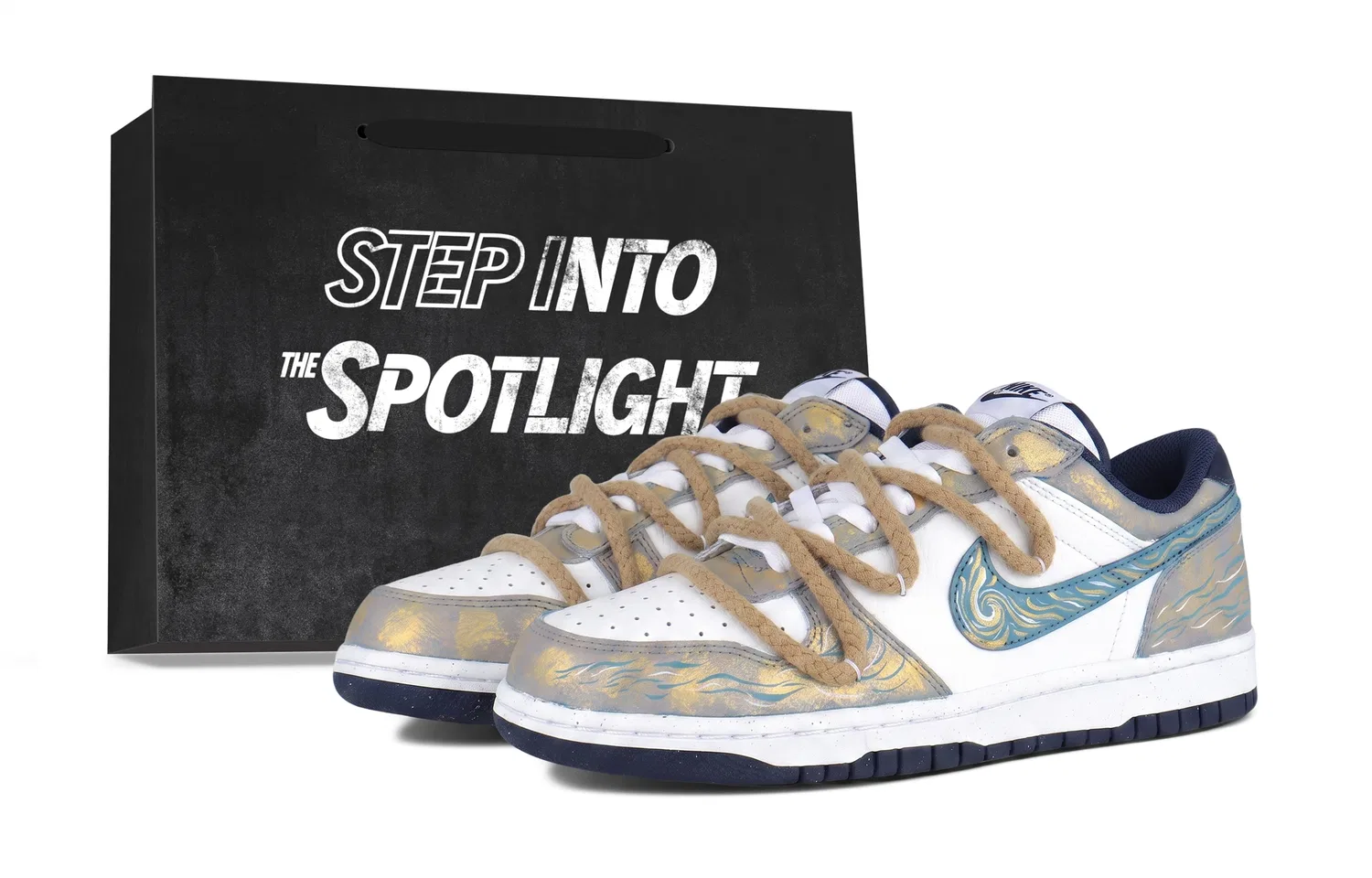 Детские кроссовки для скейтбординга с низким верхом Nike BigLow, Gold