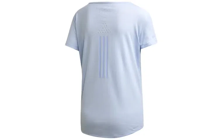 Футболка спортивная тренировочная с коротким рукавом Adidas, синяя