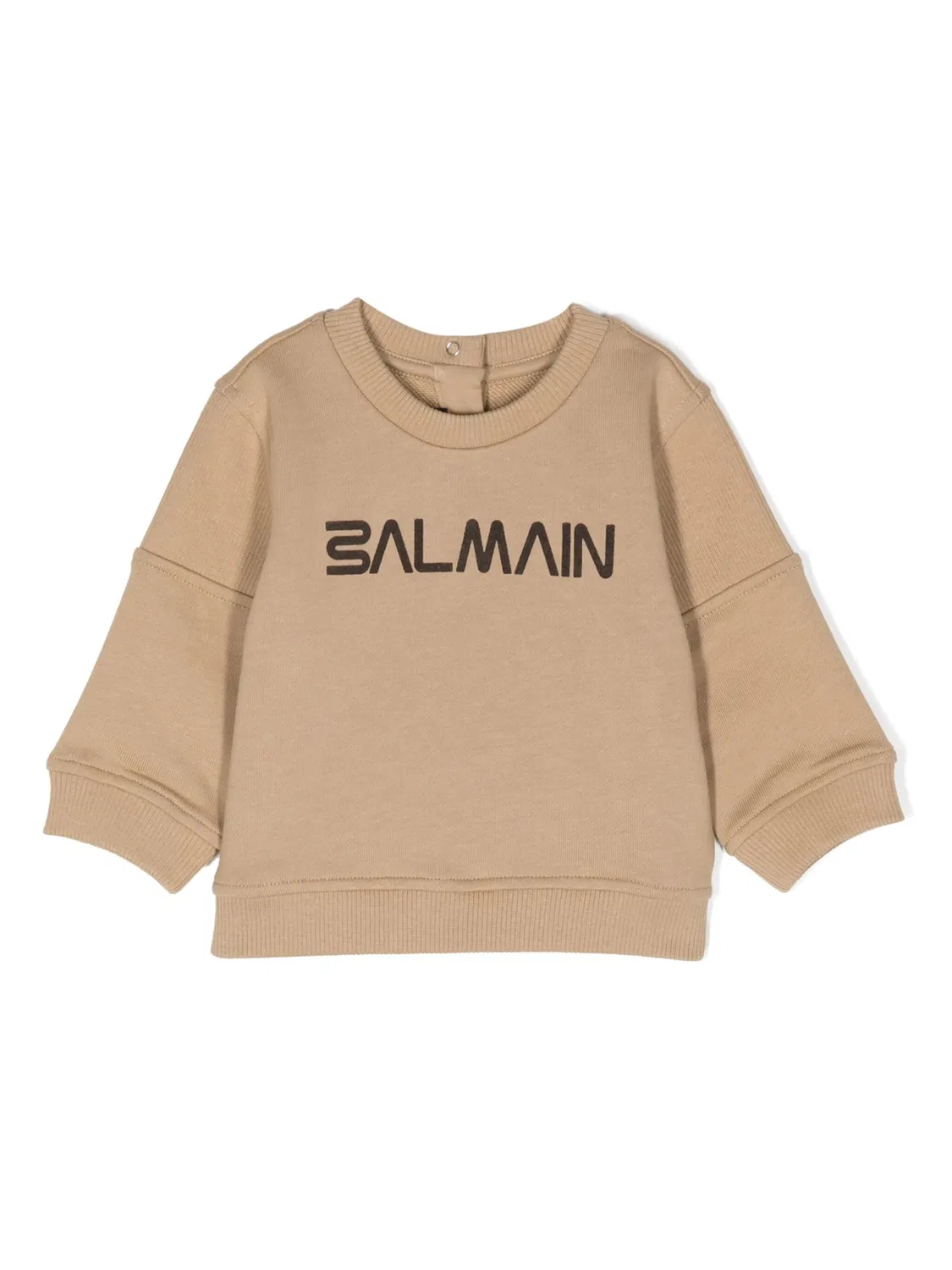 Свитшот с логотипом Balmain, коричневый