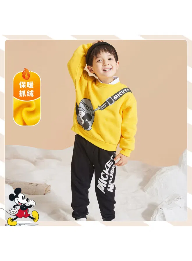 Комплект для мальчиков с круглым вырезом, модель Sportswear Bornbay, желтый — фото 2