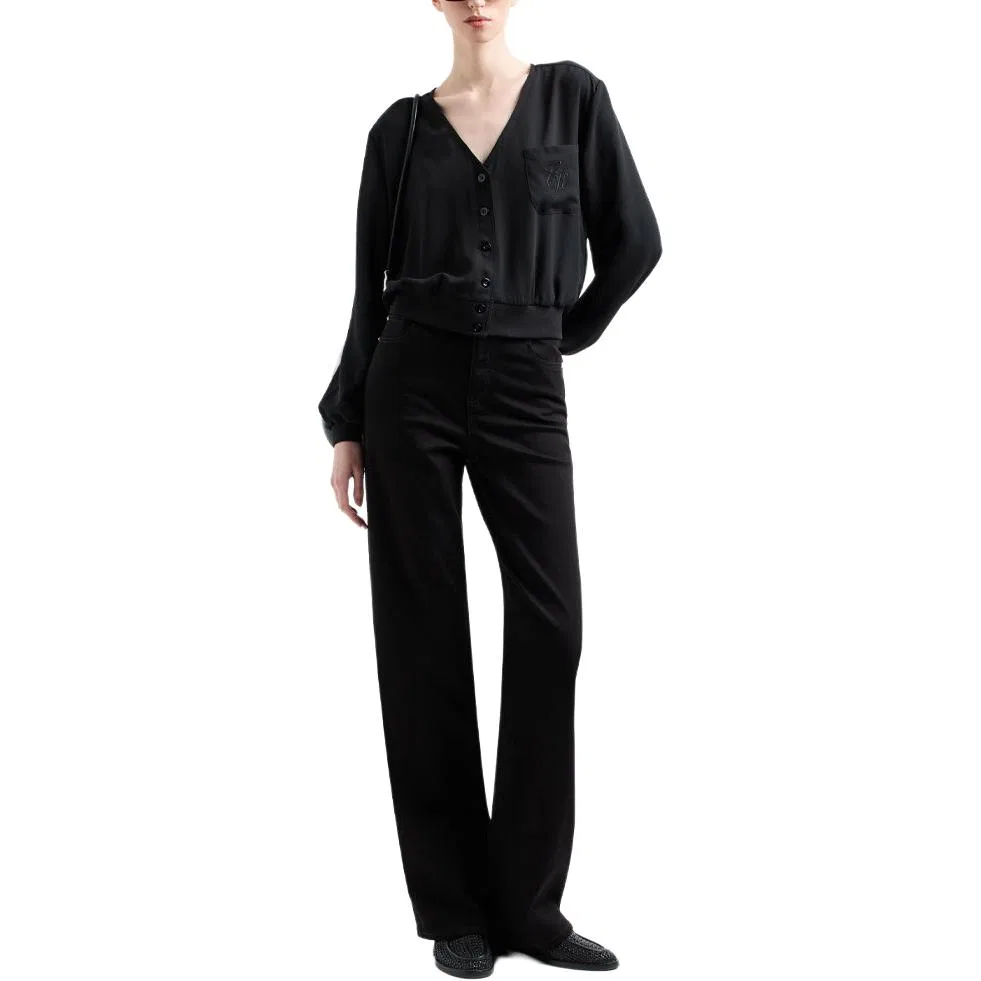 Женская рубашка EMPORIO ARMANI, Black — фото 4