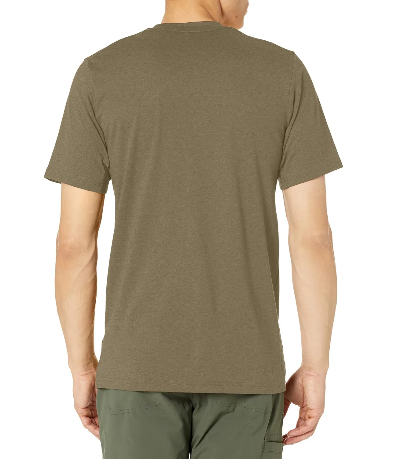 Мужская футболка с принтом Train Essentials Training Tee adidas, Olive Green/Black — фото 2