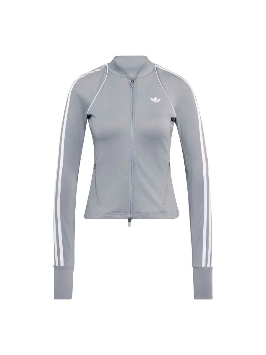 Спортивная толстовка на молнии ADIDAS PERFORMANCE серого цвета