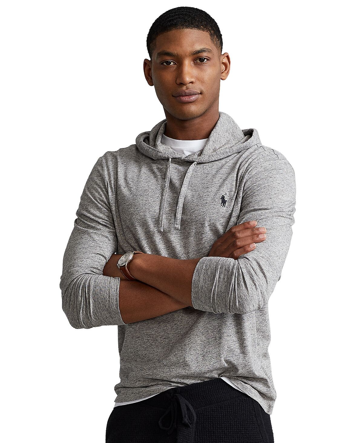 

Мужская футболка из джерси с капюшоном Polo Ralph Lauren, серый