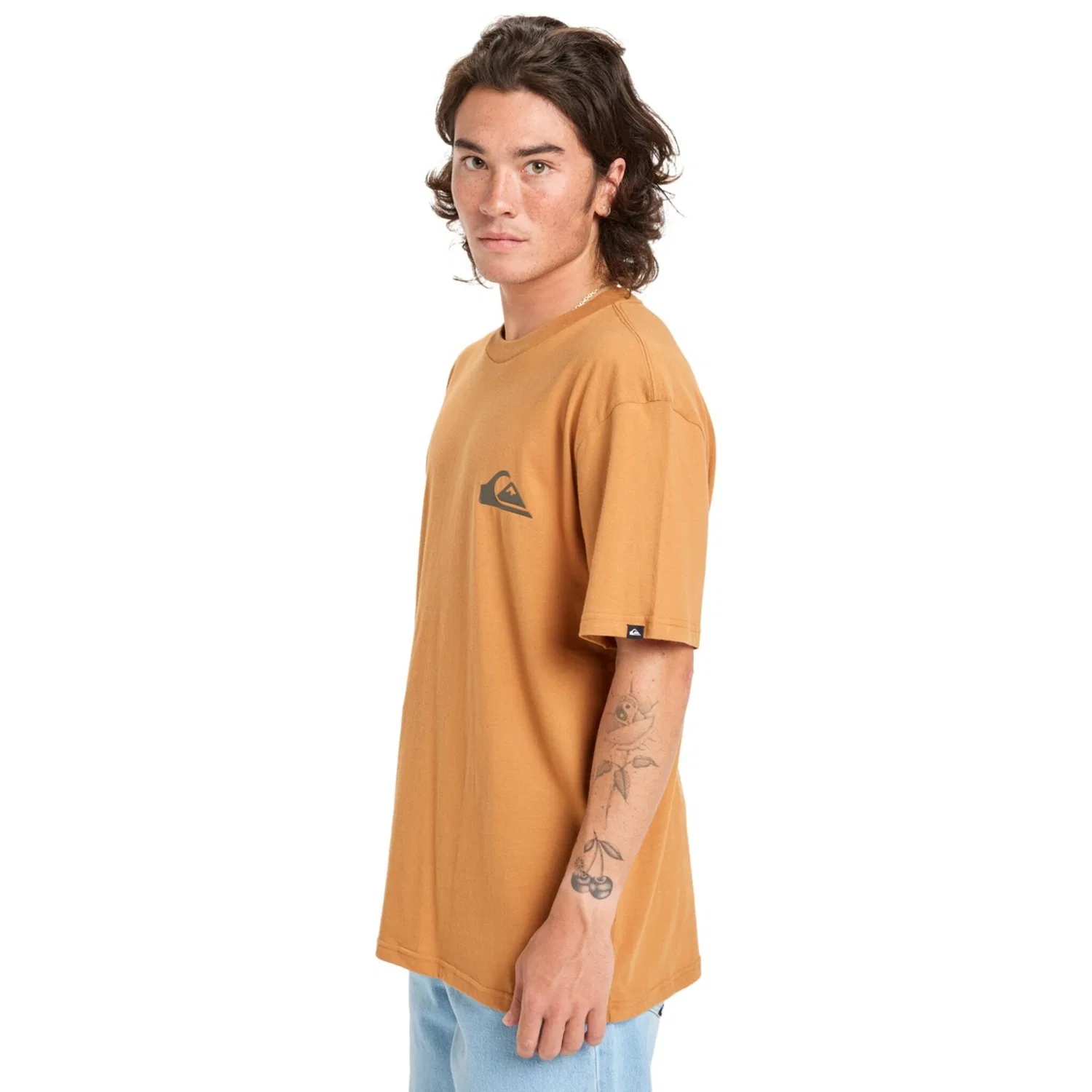 Детская хлопковая футболка с коротким рукавом Ev Mini Logo Quiksilver, Almond — фото 3