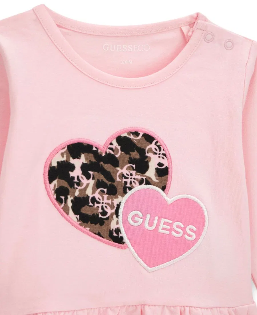 Детский комплект для девочек с длинным рукавом GUESS, Pink/Brown — фото 3