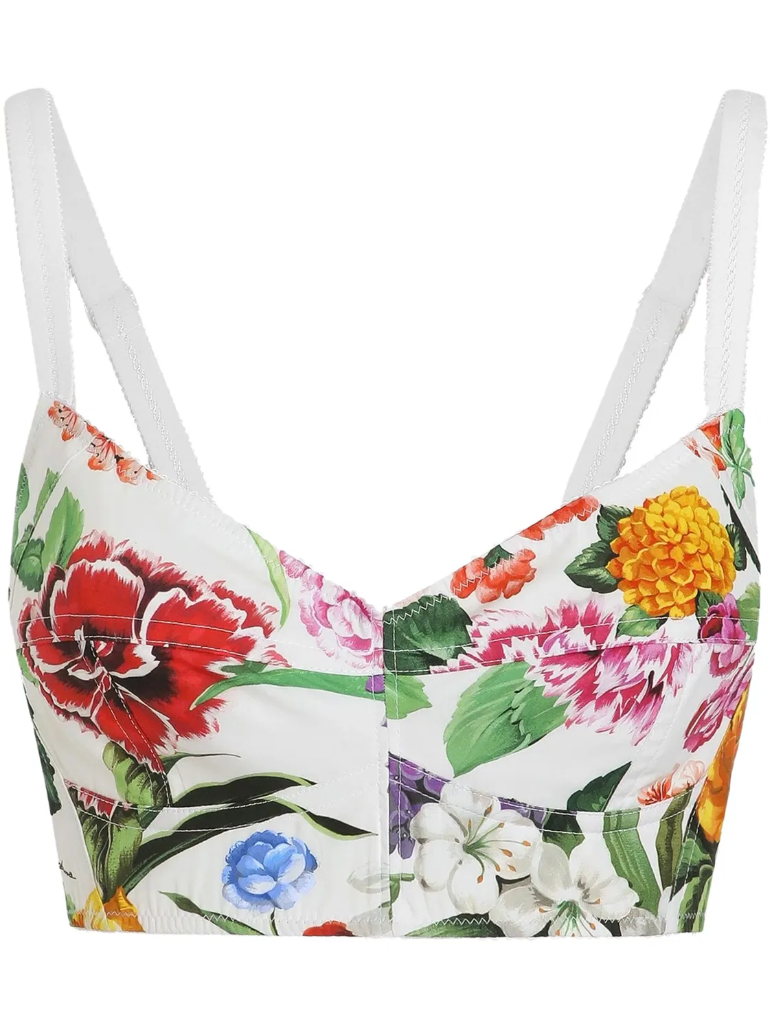 Топ с цветочным рисунком Dolce & Gabbana, белый
