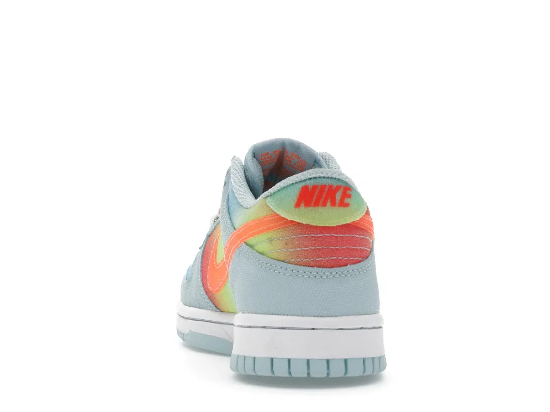 Детские кроссовки Lifestyle Nike Dunk Low, Glacier Blue/Light Lemon Twist/Aquarius Blue/Total Orange — фото 4