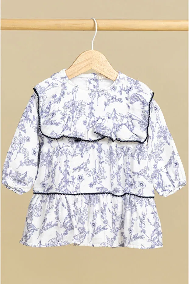 Детское платье для девочек хлопковое Vintage muslin girl's dress C Chimommy, White