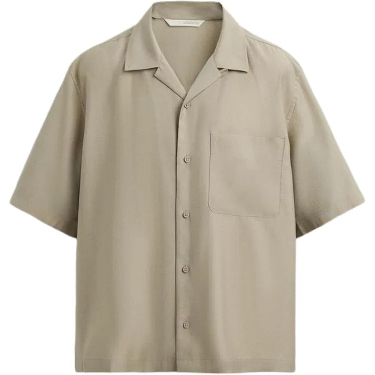 Мужская рубашка с воротником Olive Green ZARA, Olive Green