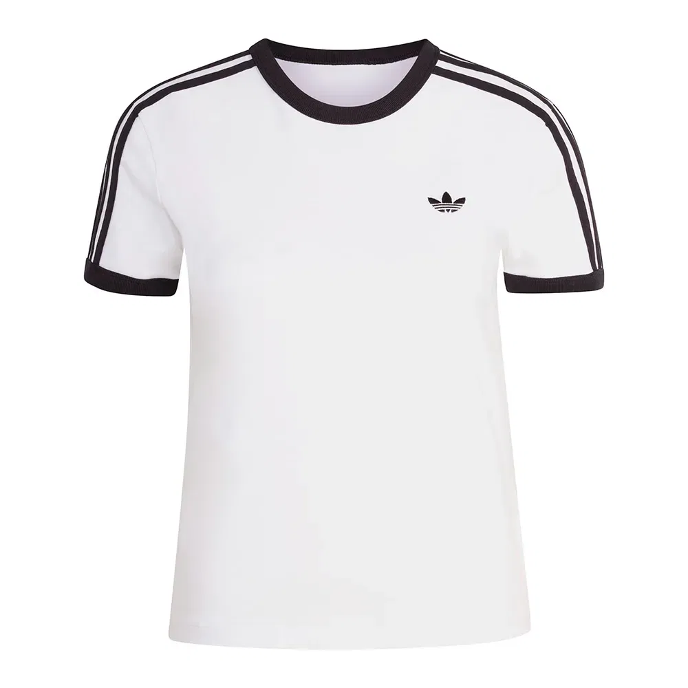 Футболка с коротким рукавом 3 Stripes Slim Adidas Originals, белый — фото 3