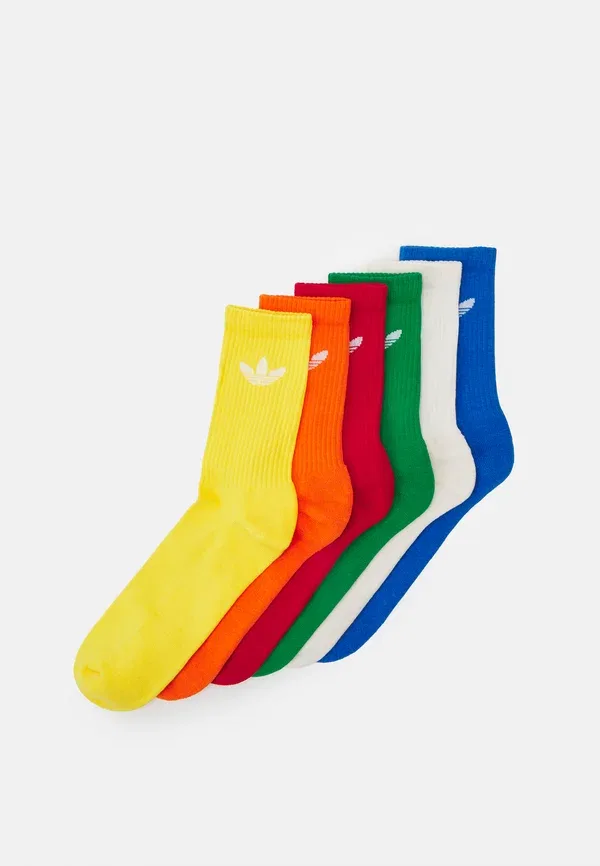 Комплект из 6 пар носков Crew унисекс Adidas Originals, белый/синий/зеленый
