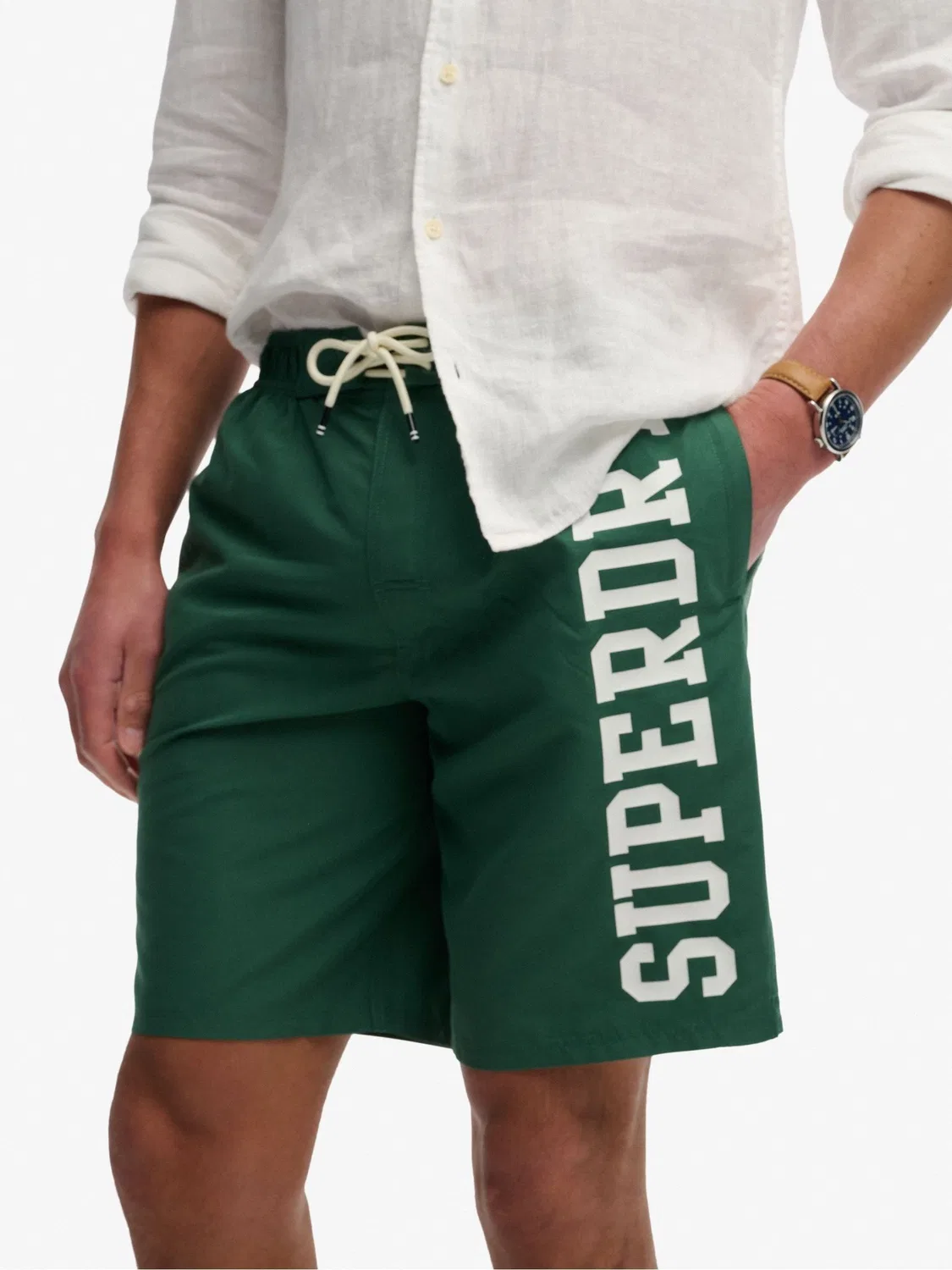 Плавки Superdry Logo 19, зеленые