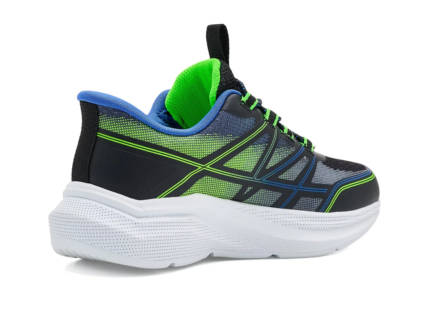 Кроссовки Hands Free Slip-Ins-Microspec Velocity 404220L (для маленьких и больших детей) Skechers Kids, Black/Blue/Lime — фото 4