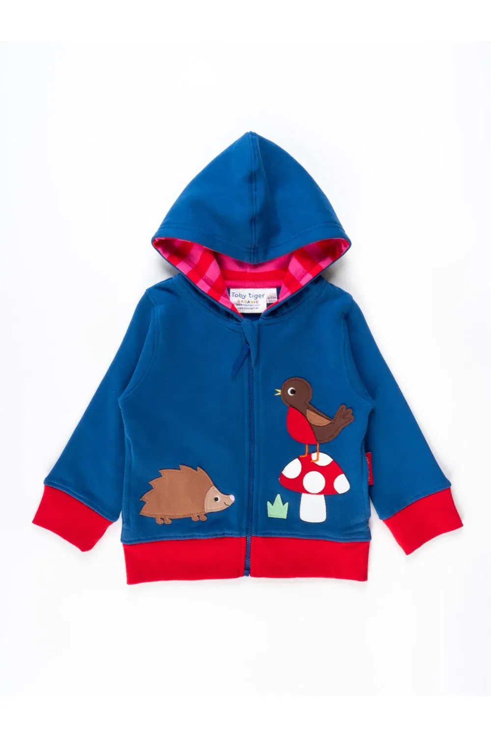 Детский худи с аппликацией Floral Mushroom Toby Tiger, Blue