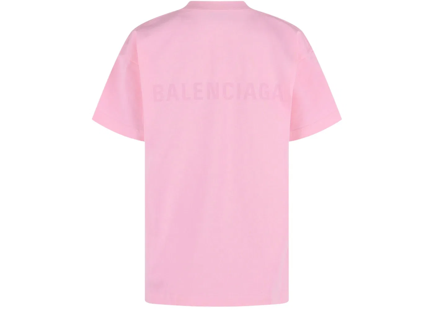 Женская футболка с тональным логотипом Balenciaga, розовый — фото 2