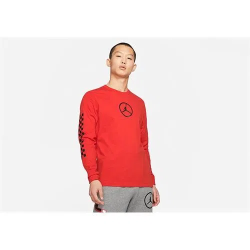 Мужская футболка с длинным рукавом Jordan Sport DNA HBR Nike, ROT