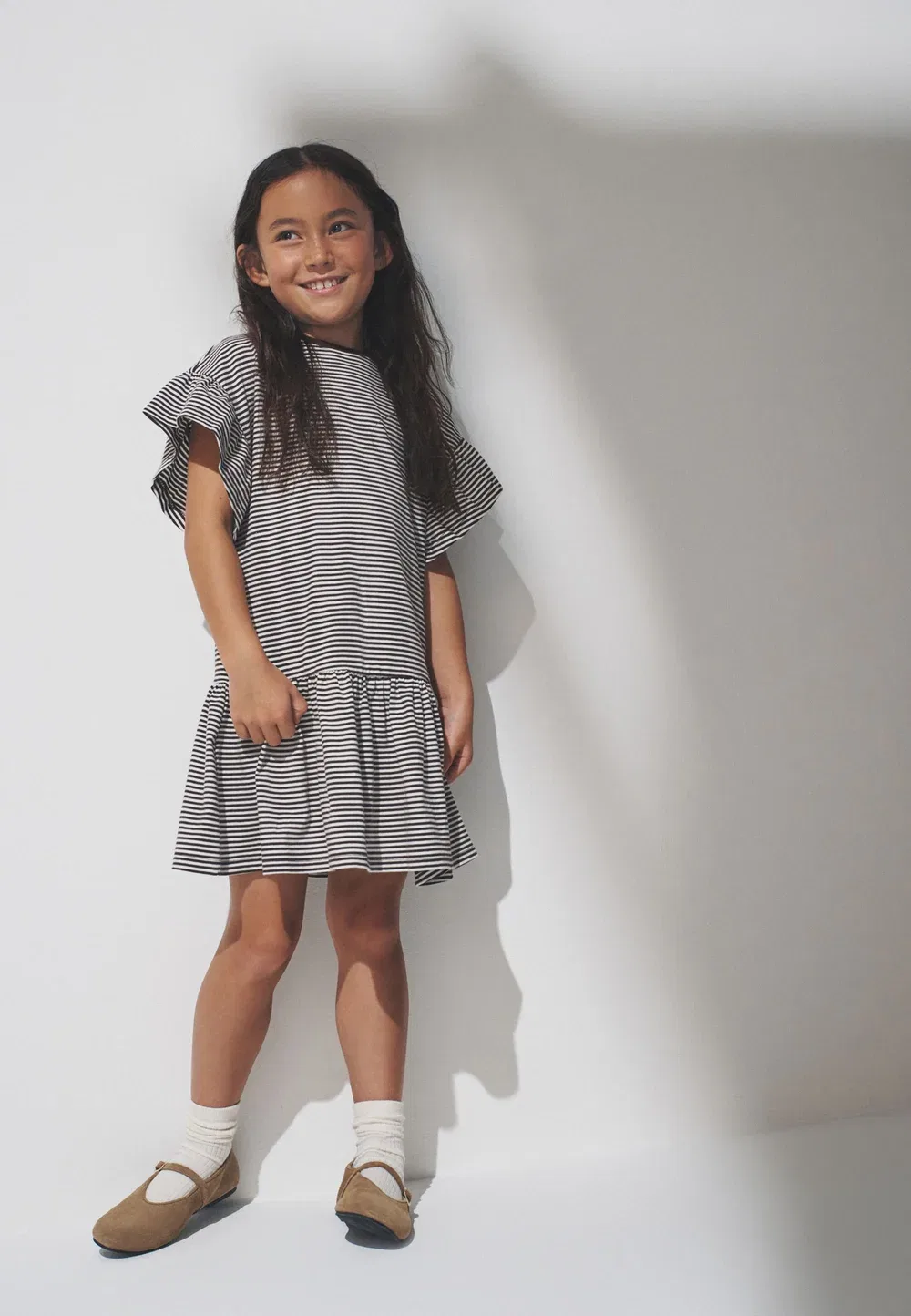 Комплект из 3 трикотажных платьев The Set, Black Brown Stripe Red