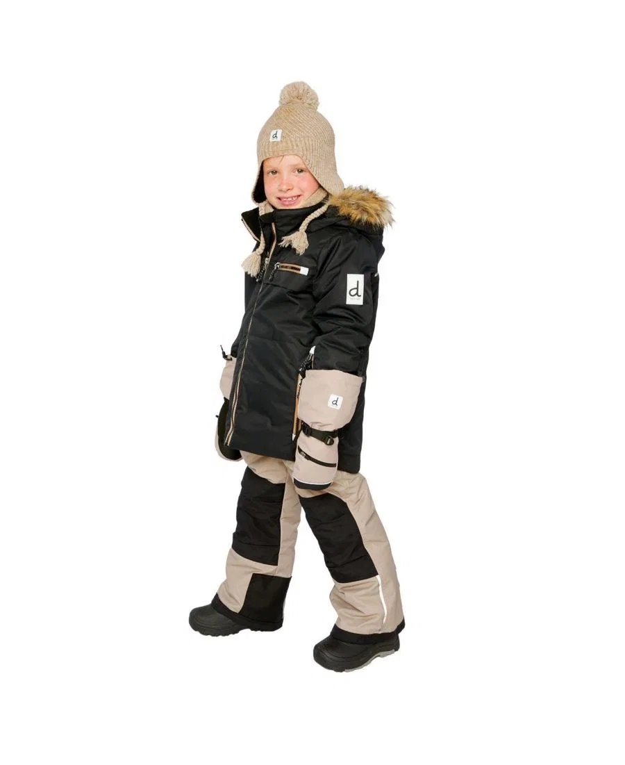 Детский комплект из куртки и снежных брюк Deux par Deux, Black And Beige — фото 3