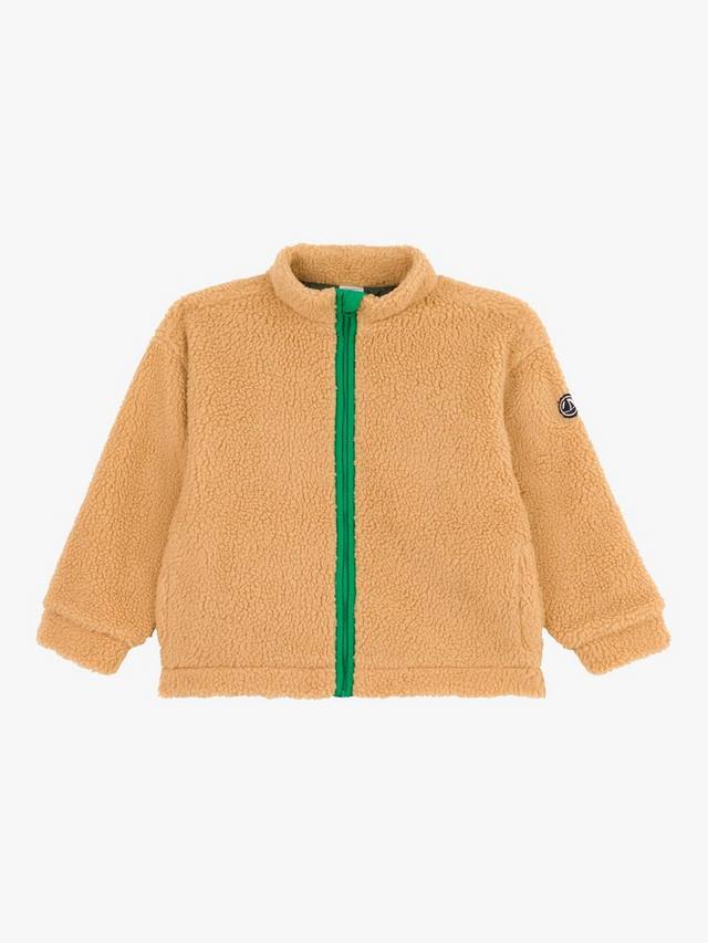 

Детское плюшевое пальто из шерпы Petit Bateau, бежевый
