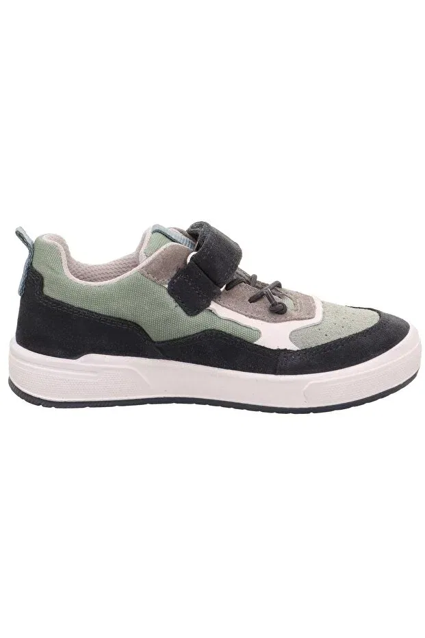 Детские спортивные туфли для мальчиков на липучках Maverick Superfit, Gray Green Leather Suede — фото 3
