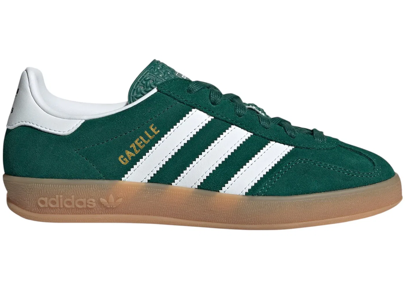 Детские кроссовки lifestyle с замшевым верхом Adidas Gazelle Indoor, Collegiate Green Cloud White Gum