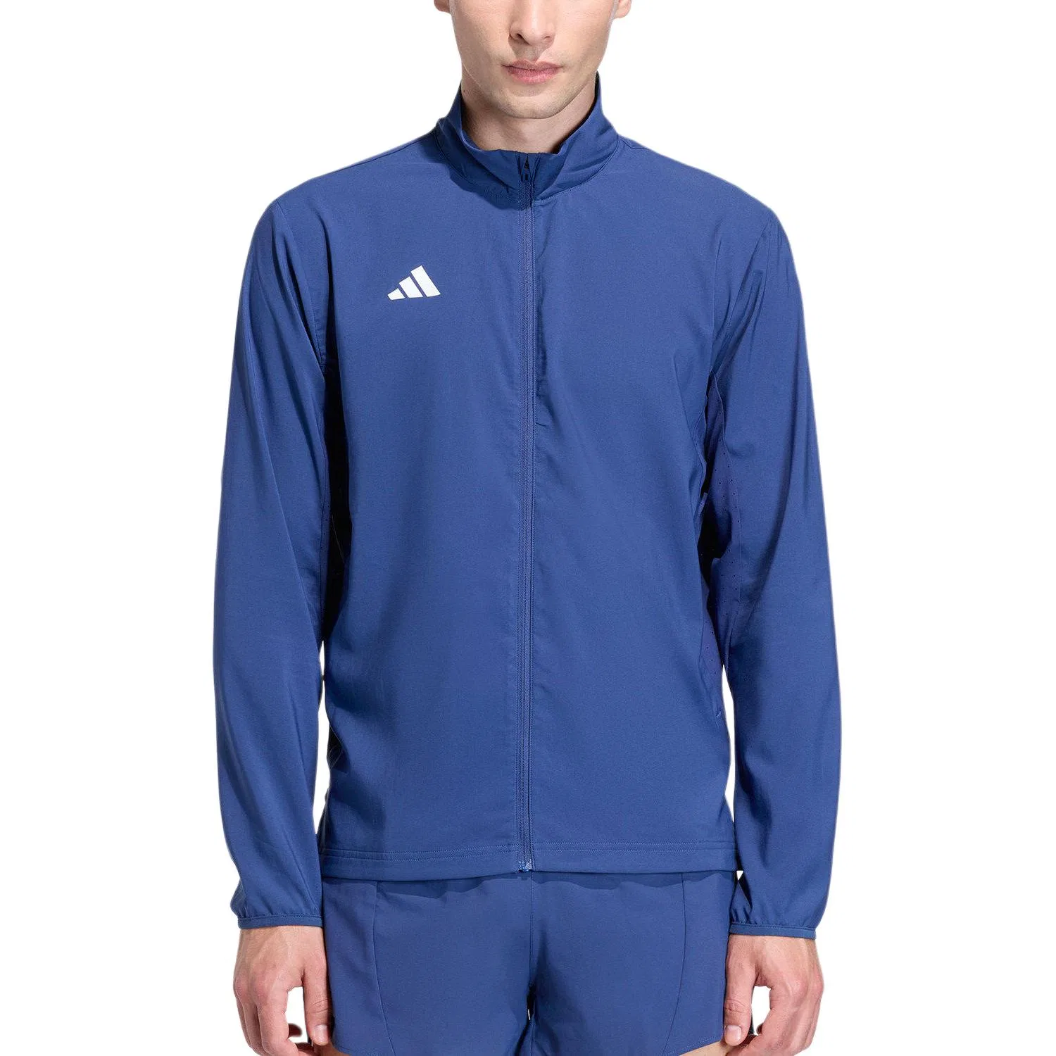 Куртка Unisex Blue Stand Collar Moderate Straight Fit, Adidas, Blue — фото 4