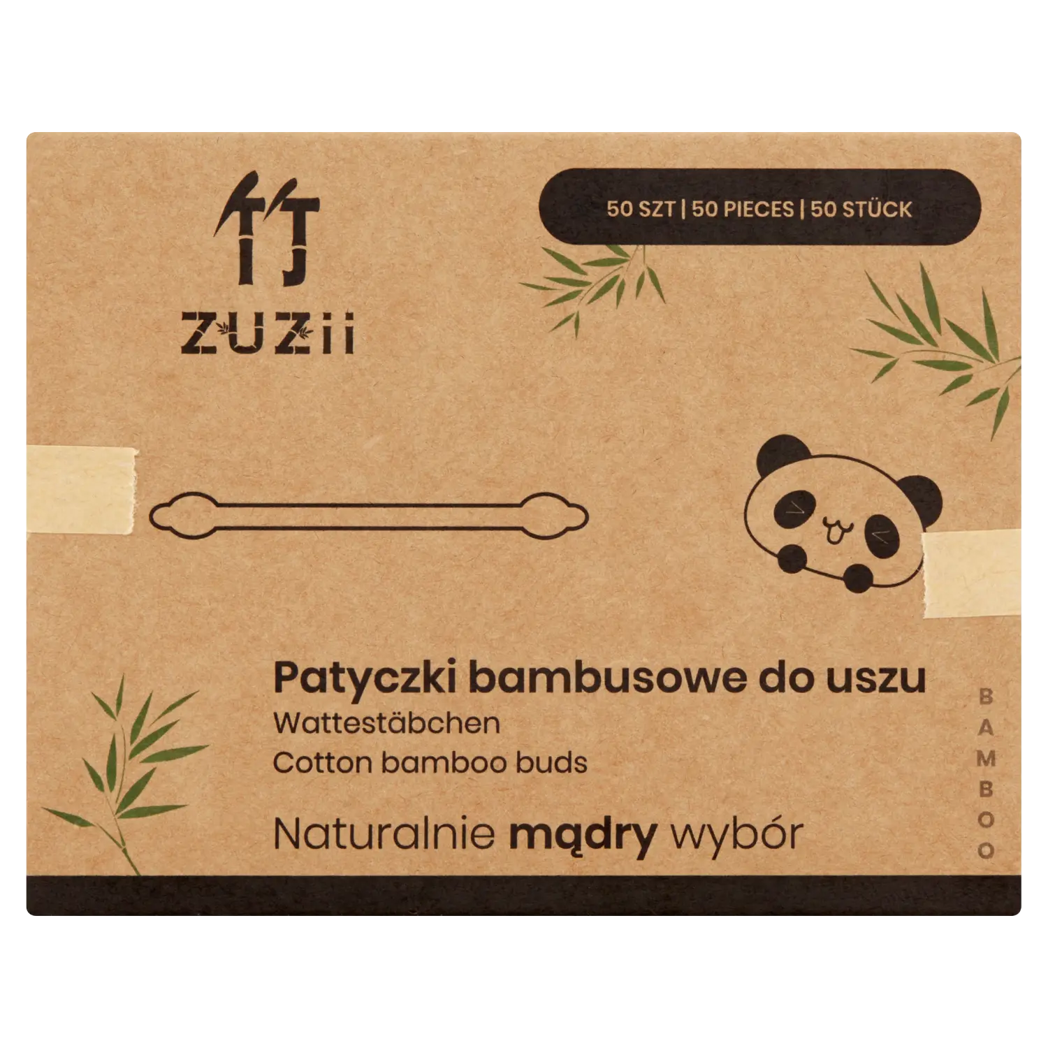 

Zuzii Bamboo бамбуковые ватные палочки, 50 шт/1 упаковка