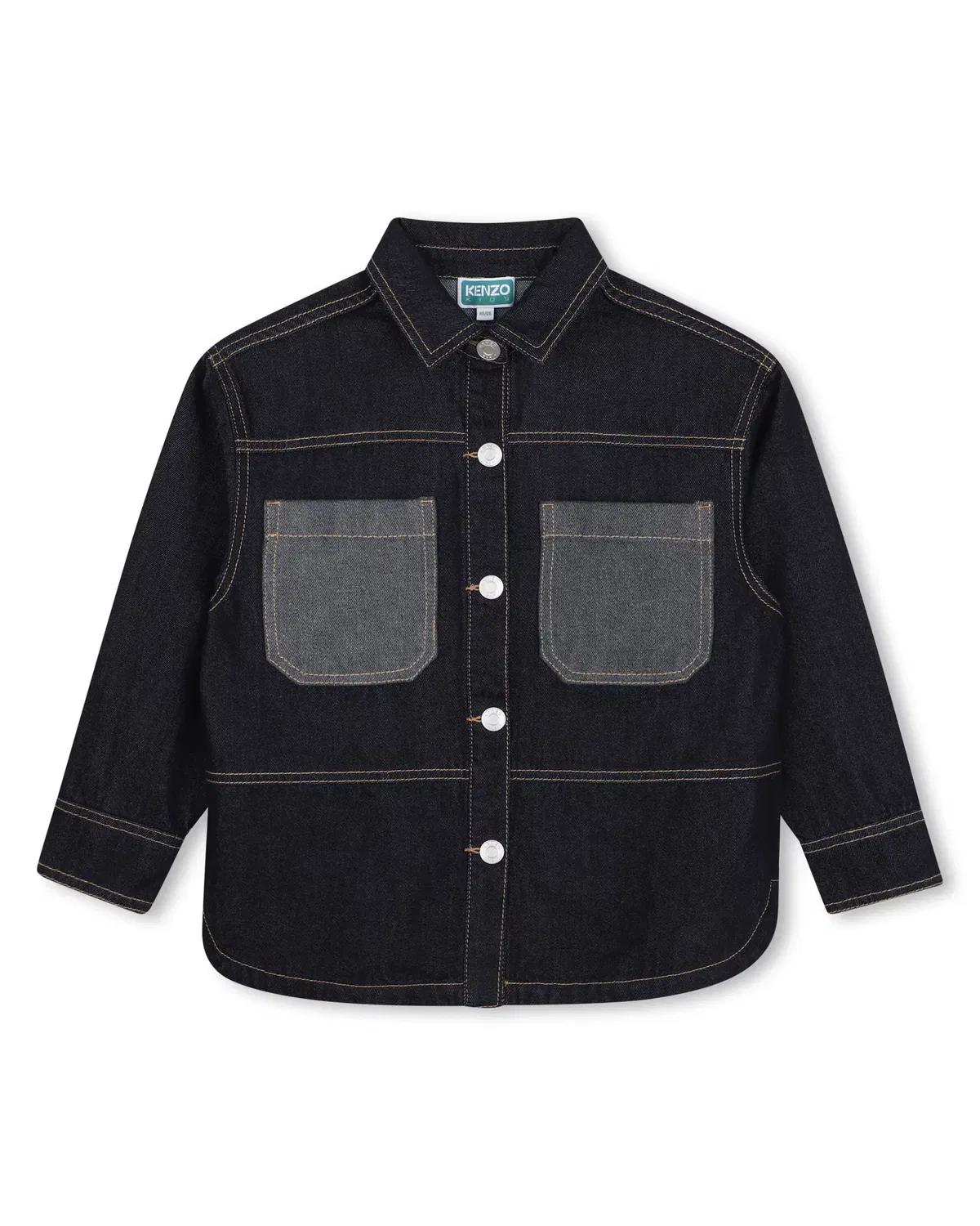 Детская рубашка с длинным рукавом Kenzo Kids, Azul