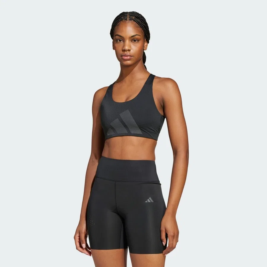 Спортивный бюстгальтер с открытой спиной, модель PrimeLiftimpact Hiit Medium Support Training, adidas, Черный