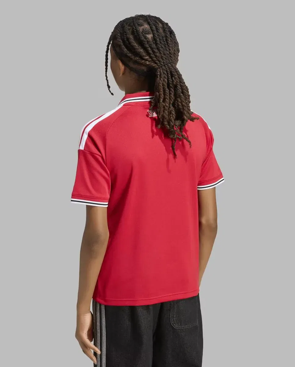 Детская футболка для мальчиков с длинным рукавом Manchester United FC 2026/2027 Adidas, Красный — фото 4