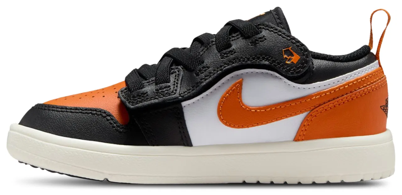 Кроссовки для мальчиков AJ 1 Low Jordan, черный/оранжевый — фото 2