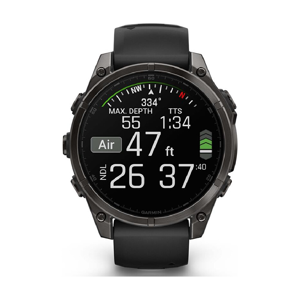 Умные часы Garmin Fenix 8, Sapphire, 47 мм, AMOLED 1.4", Wi-Fi, темно-серый — фото 2