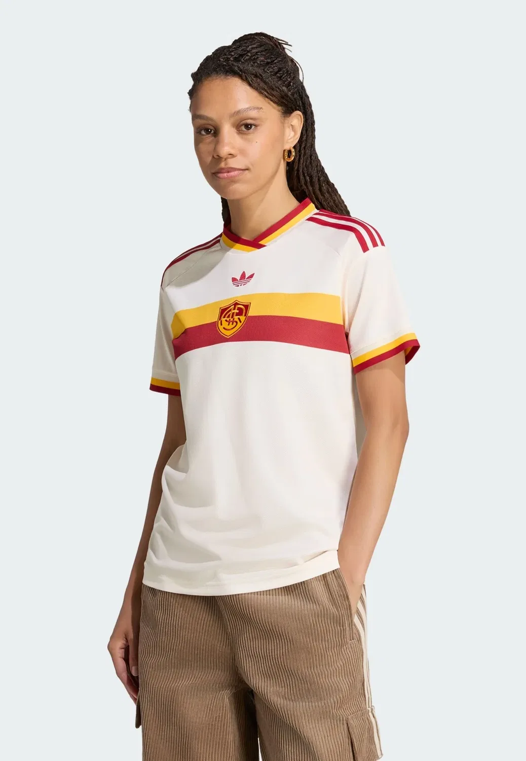 Футболка «Ас Рома» на выезде, сезон 26/27 - спортивная футболка Adidas Performance, White