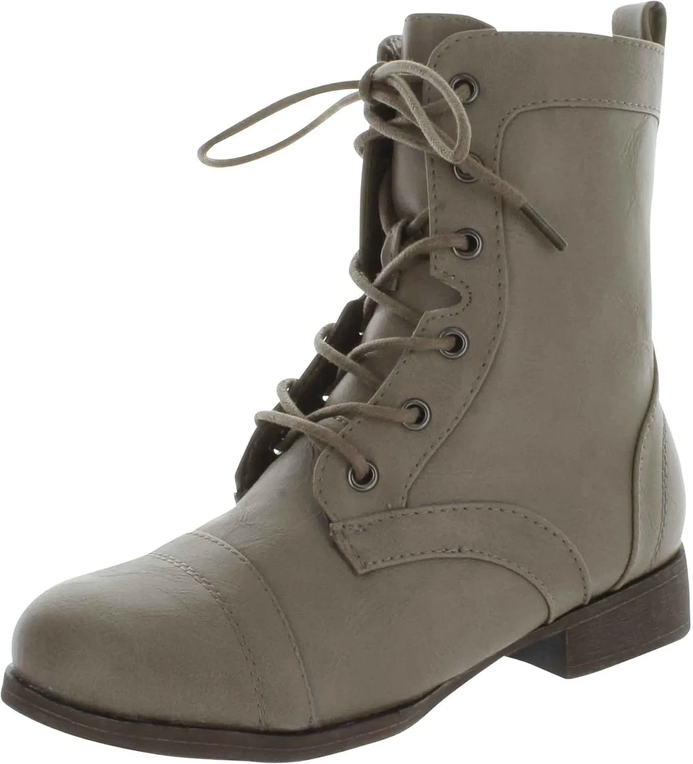 Детские ботинки на шнуровке с молнией Rosalie32k Lace-Up Kids Military Combat Boot Zipper Children's Shoes Link, Taupe
