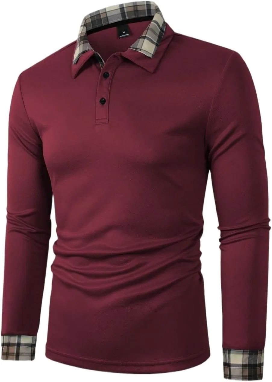 Мужская футболка с длинным рукавом Regular Fit, Burgundy