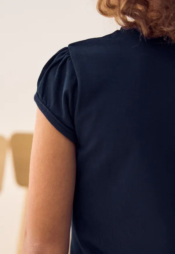 Футболка хлопок Basic T-shirt Next Navy blue, темно-синий — фото 2