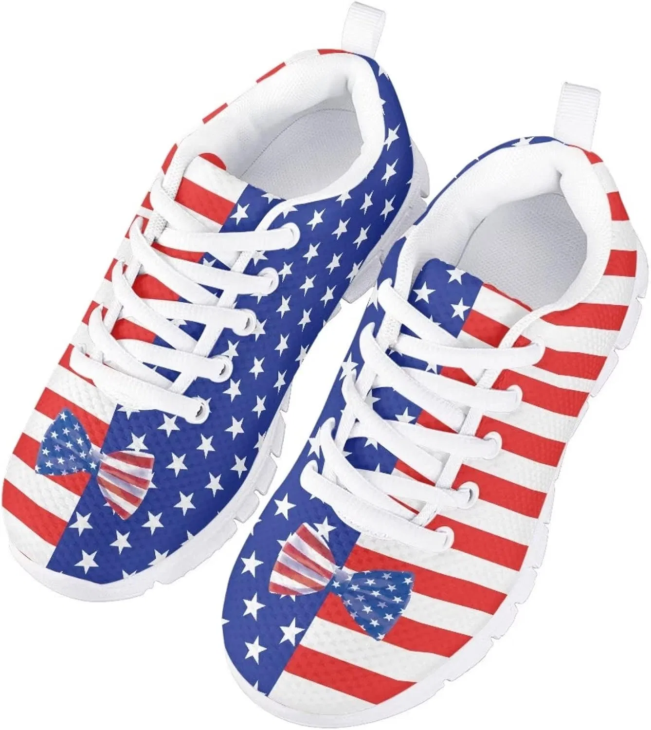 Детские кроссовки для девочек с ремешком Snilety, Usa Flag — фото 3