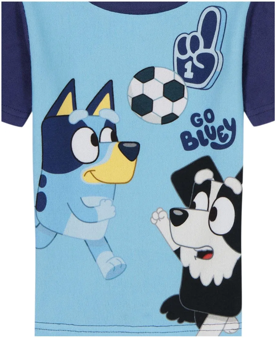 Комплект из футболки и джоггеров с принтом Go Blue Bluey, Blue/Navy — фото 4