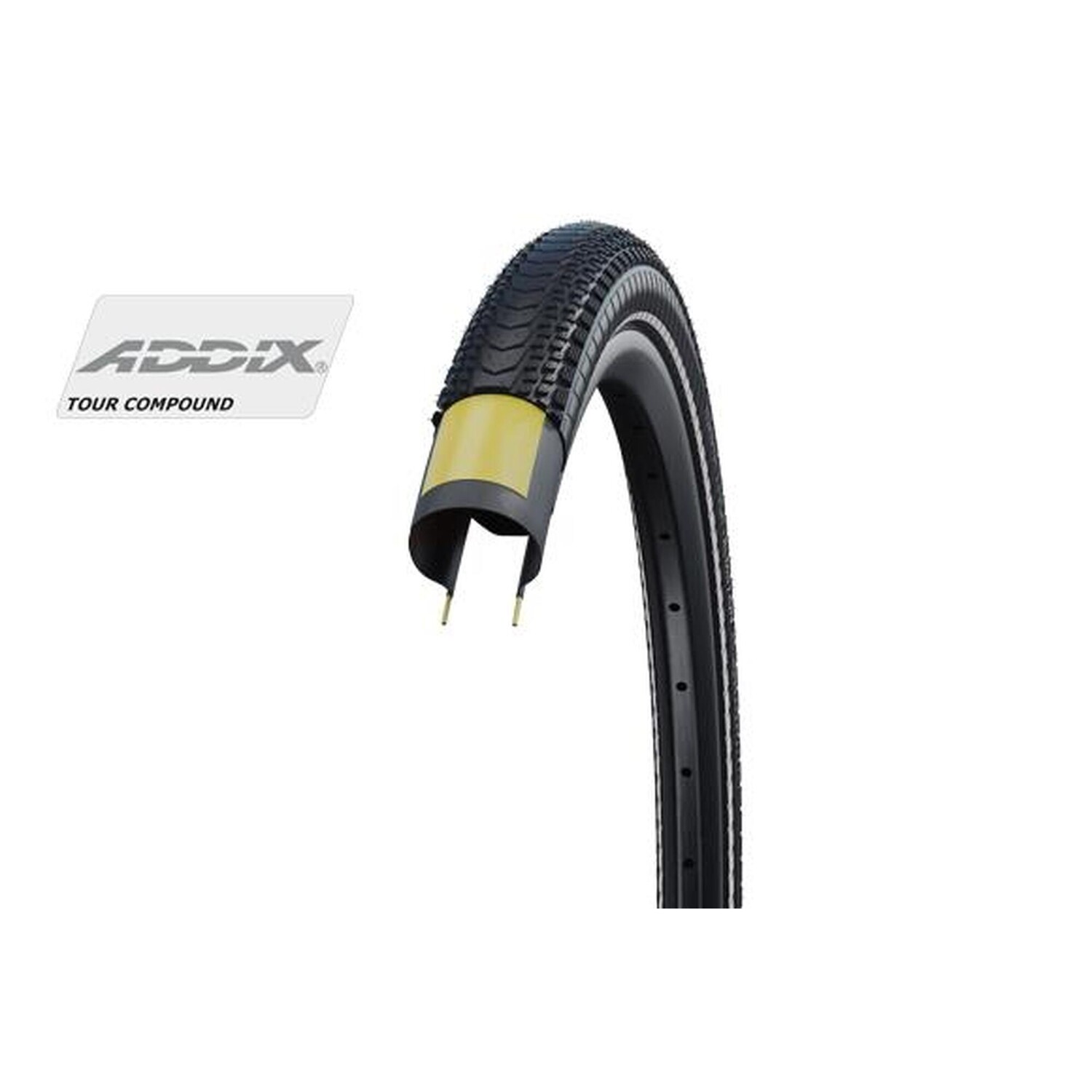 

Шина Schwalbe Marathon Almotion RaceGuard 28x2,15 дюйма светоотражающий, черно - серебристый