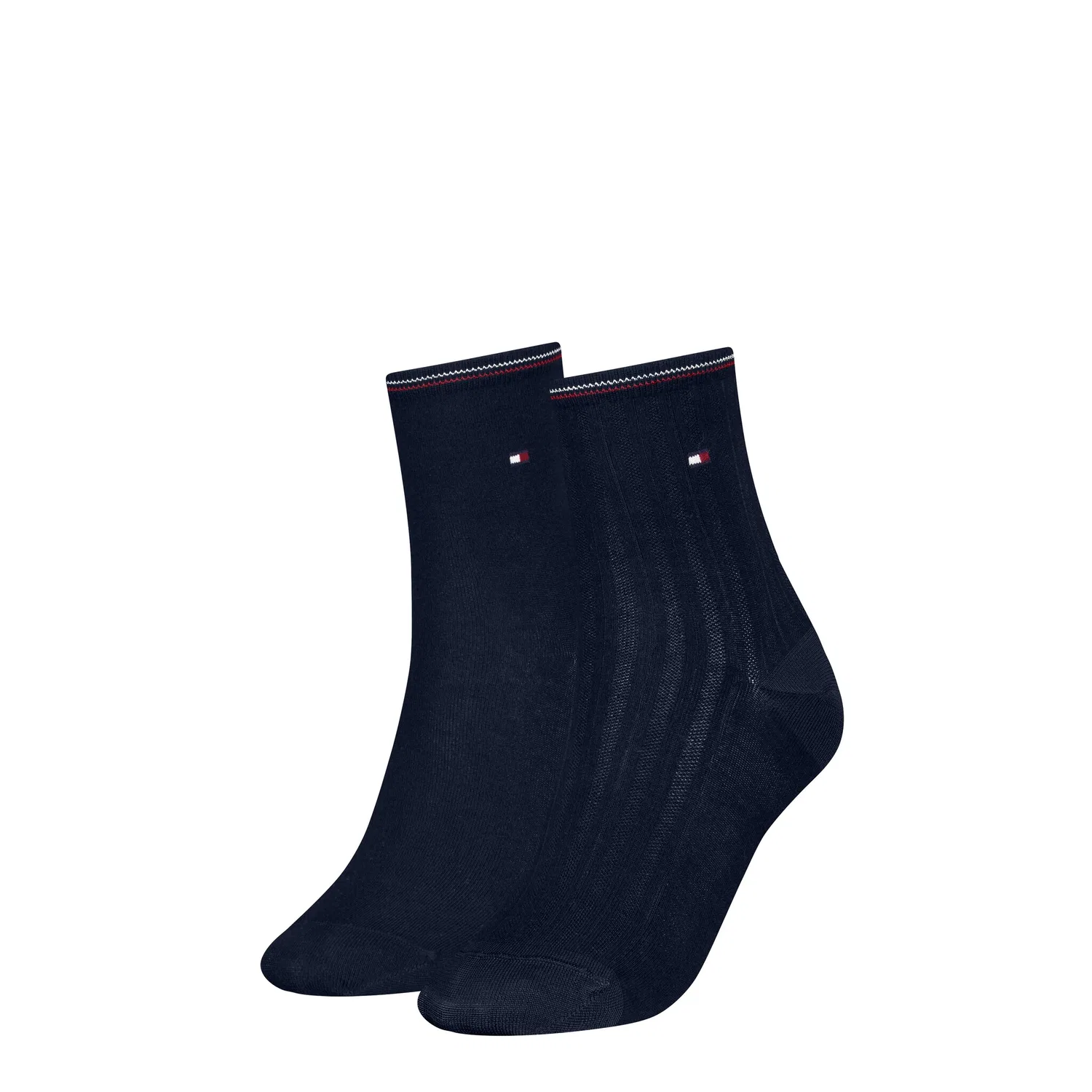 Женские короткие носки с рифленым узором Tommy Hilfiger, Navy